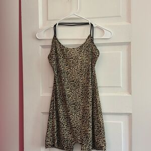 Cheetah Print Shorts Jumpsuit